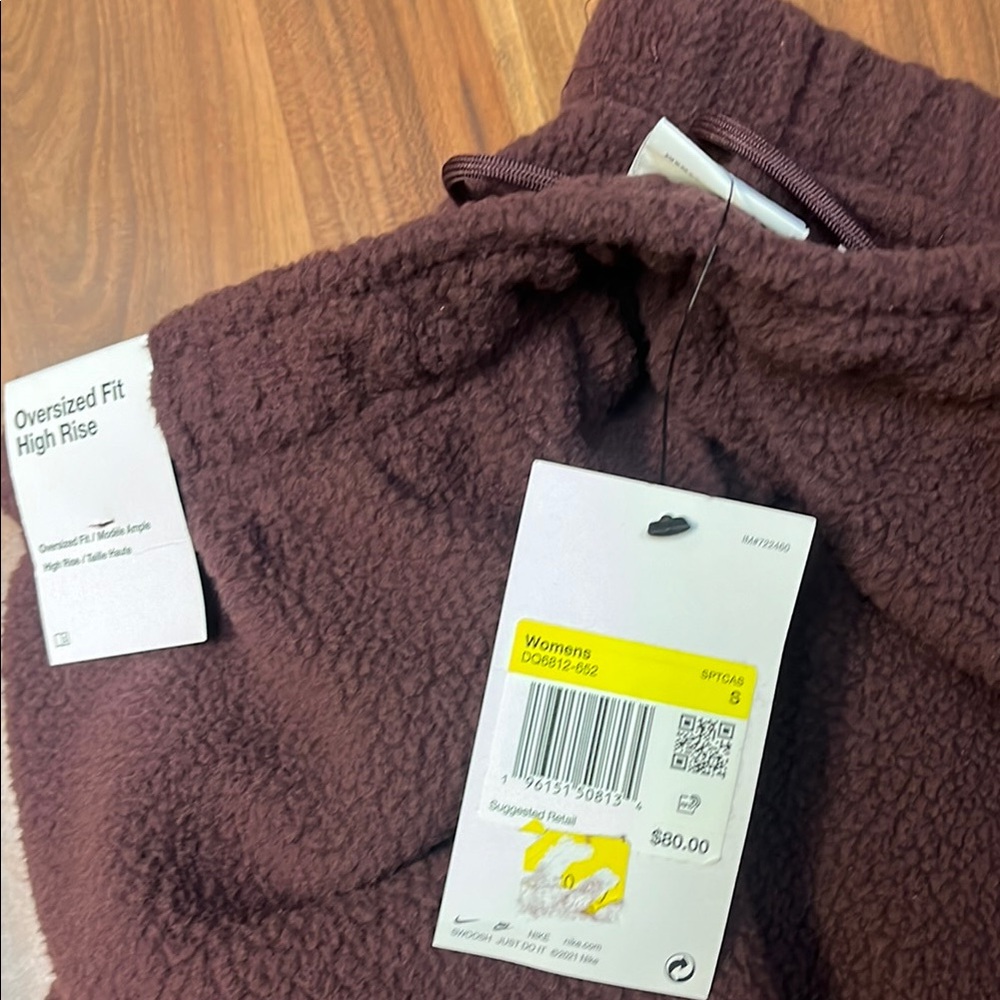 Nike Maroon Fleece Sweatpants With tags - Picture 2 of 5
